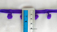 Thumbnail for Purple Pom Pom Fringe Trim, Pompom Trimming, Tassels