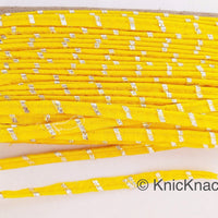 Thumbnail for Yellow And Gold Stripes Piping Cord Trim, Approx. 8 mm wide, One Yard Trim