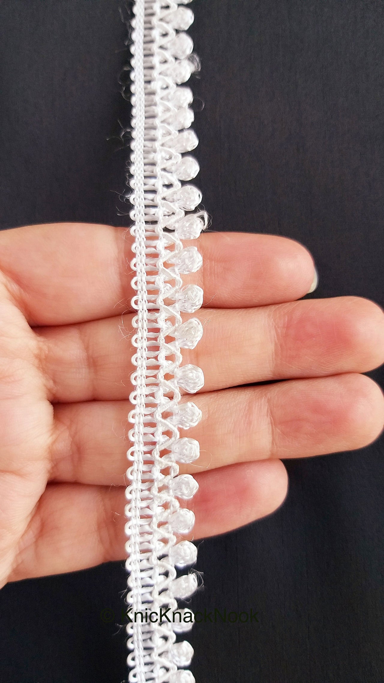 White Thread Lace, Embroidery Lace Trims, Fringe Trim
