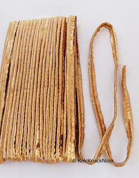 Thumbnail for 2mm Flanged Insertion Piping on 9mm Band, Bronze Fabric Trim