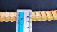 Thumbnail for Satin, Tan Brown & Gold Pleated Lace Trim, Trim