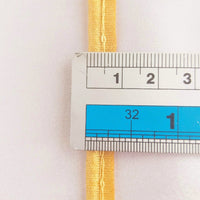 Thumbnail for 2mm Flanged Insertion Piping on 9mm Band, Light Brown Art Silk Trim, Cord piping Trim