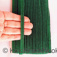 Thumbnail for 2mm Flanged Insertion Piping on 9mm Band, Green Art Silk Fabric Trim, Cord piping Trim