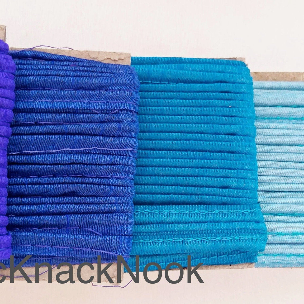 2mm Flanged Insertion Piping on 9mm Band, Blue Art Silk Fabric Trim, Cord piping Trim