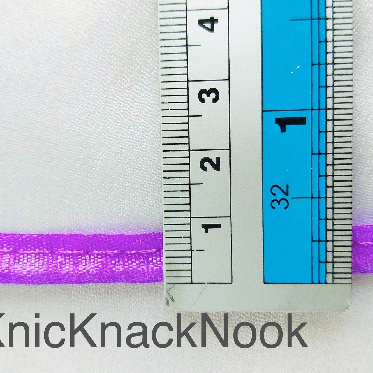 2mm Flanged Insertion Piping on 9mm Band, Violet Purple Art Silk Fabric Trim, Cord piping Trim