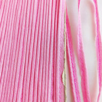 Thumbnail for 2mm Flanged Insertion Piping on 9mm Band, Light Pink Art Silk Fabric Trim, Cord piping Trim