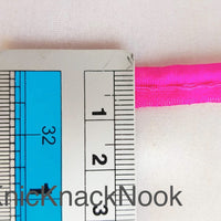Thumbnail for 2mm Flanged Insertion Piping on 9mm Band, Fuchsia Pink Art Silk Fabric Trim, Cord piping Trim