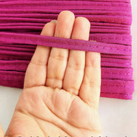 Thumbnail for 2mm Flanged Insertion Piping on 9mm Band, Mulberry Art Silk Fabric Trim, Cord piping Trim