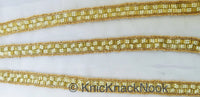 Thumbnail for Wholesale Gold Beaded Trim, Pearl Trim, Embroidered Lace Trim