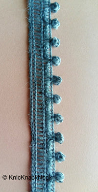 Thumbnail for Wholesale Grey 9 Yards Lace Trims 10mm Wide, Fringe Trimming, Decorative Fringe Tape