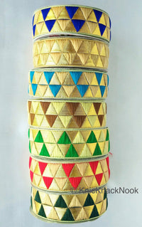 Thumbnail for Beige and Gold Jacquard Weaving Trim, Trim By 2 Yards, Craft Decorative Ribbon