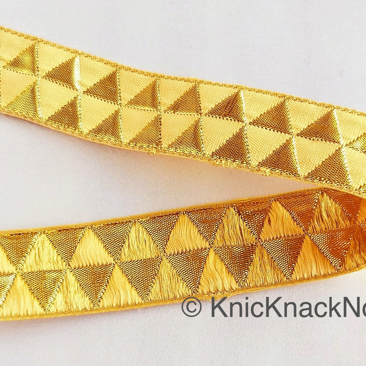 Beige and Gold Jacquard Weaving Trim, Trim By 2 Yards, Craft Decorative Ribbon