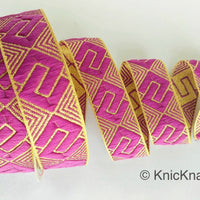 Thumbnail for Greek Key Jacquard Trim, Approx 28mm Wide, Decorative Trim