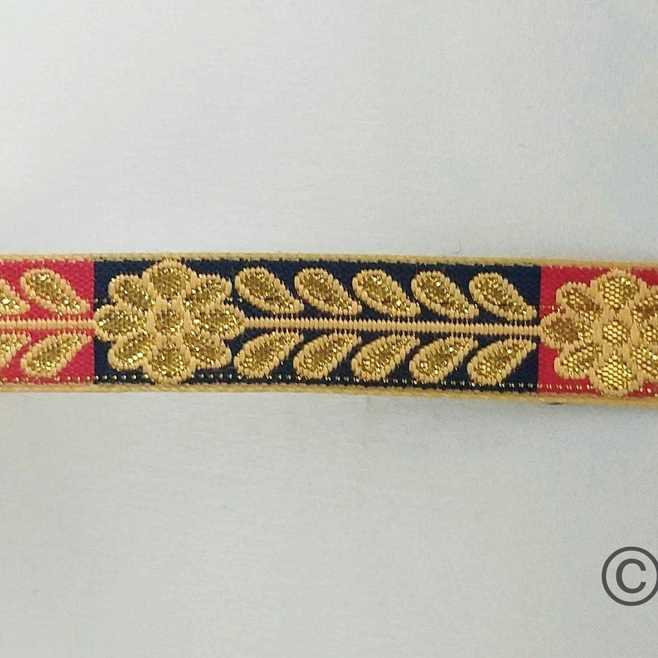 Floral Jacquard Trim Decorative Trim Fashion Trim, Ribbon Sash, Indian Trim
