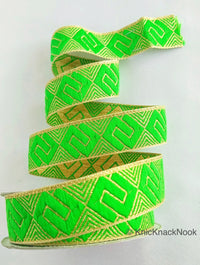 Thumbnail for Greek Key Jacquard Trim, Approx 28mm Wide, Decorative Trim