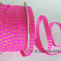 Thumbnail for Pink Braid Trim, Approx. 8mm wide, Upholstery Trim