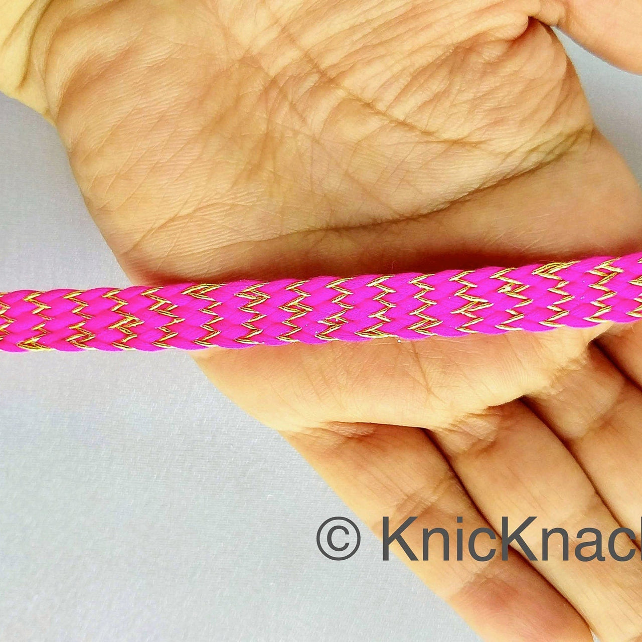 Pink Braid Trim, Approx. 8mm wide, Upholstery Trim