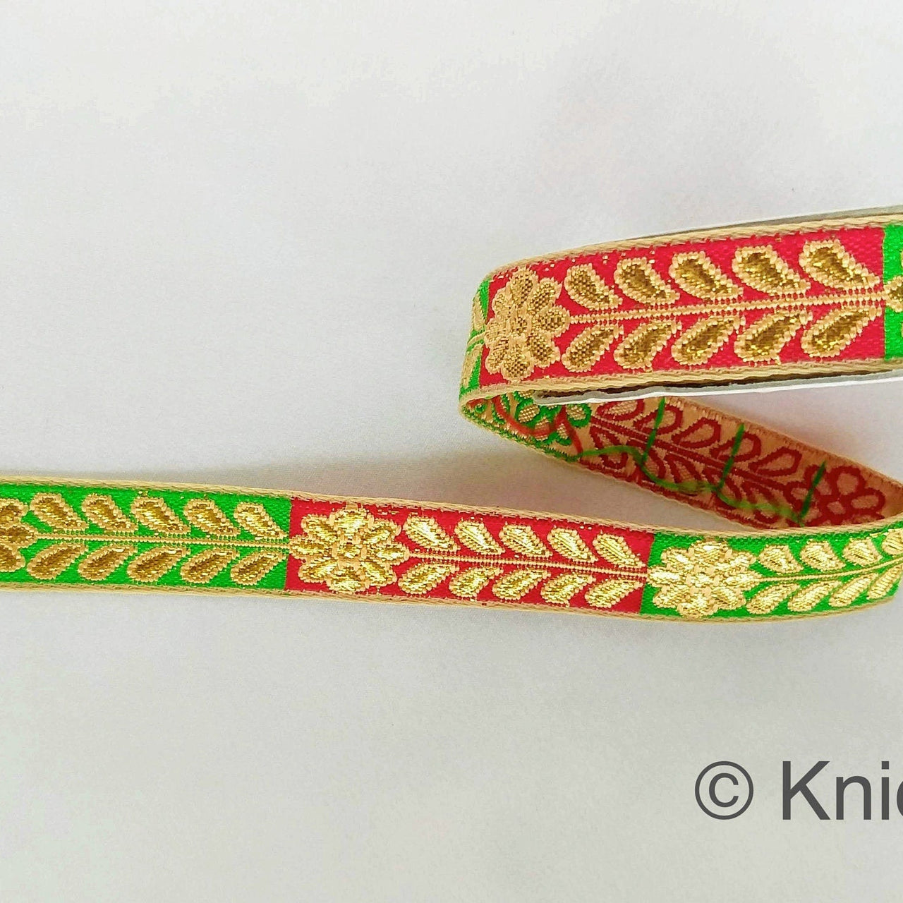 Floral Jacquard Trim Decorative Trim Fashion Trim, Ribbon Sash, Indian Trim
