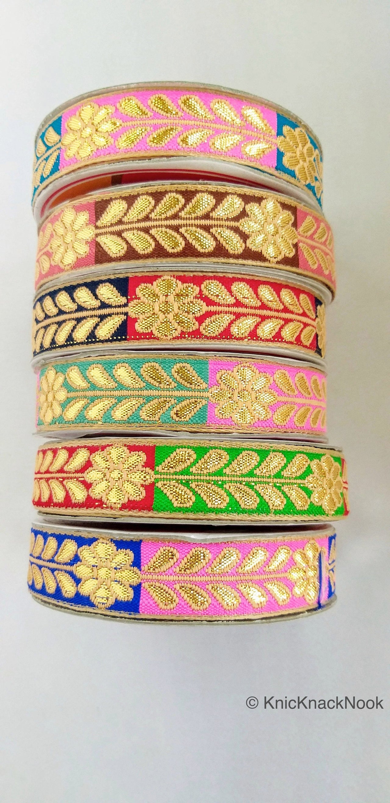 Floral Jacquard Trim Decorative Trim Fashion Trim, Ribbon Sash, Indian Trim