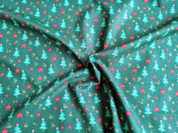 Thumbnail for Bottle Green Christmas Trees Cotton Fabric Christmas Fabric, Festive Fabric, Holiday Fabric