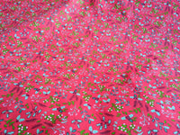 Thumbnail for Red Sally Polycotton Holly Leaves Christmas Fabric, Festive Fabric, Holiday Fabric