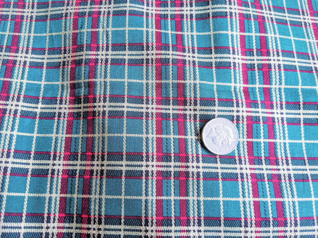 Bottle Green Christmas Tartan Cotton Fabric Christmas Fabric, Festive Fabric, Holiday Fabric
