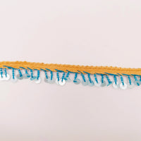 Thumbnail for Brown Beaded Sequins Fringe Trim, Craft Ribbon Christmas Trimming, Trim By 3 Yards Decorative Trim