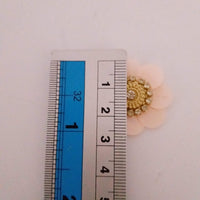 Thumbnail for 5 Beige Floral Applique, Sequins and Rhinestone Appliques, Headband Applique