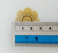 Thumbnail for 5 Light Brown Floral Applique, Sequins and Rhinestone Appliques, Headband Applique
