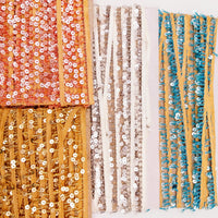 Thumbnail for Brown Beaded Sequins Fringe Trim, Craft Ribbon Christmas Trimming, Trim By 3 Yards Decorative Trim