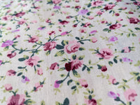 Thumbnail for Pink Poly Cotton Rose Fabric, Floral Fabric, Small Print Fabric