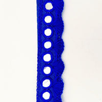 Thumbnail for Royal Blue Fringe Trim With Mirrors, Boho, Bohemian Trim