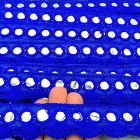 Thumbnail for Royal Blue Fringe Trim With Mirrors, Boho, Bohemian Trim