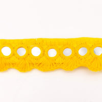 Thumbnail for Yellow Fringe Trim With Mirrors, Boho, Bohemian Trim, Mirrored Trim, Decorative Trim, Trim By 3 Yards, Trim By 9 Yards