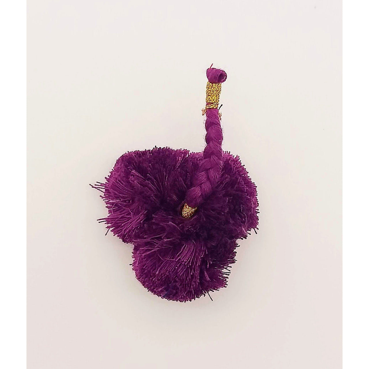 4 x Violet Pom-Pom Tassels Latkan, Pompom Decorations, Pom poms