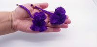 Thumbnail for 4 x Violet Pom-Pom Tassels Latkan, Pompom Decorations, Pom poms