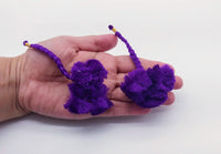 Thumbnail for 4 x Violet Pom-Pom Tassels Latkan, Pompom Decorations, Pom poms