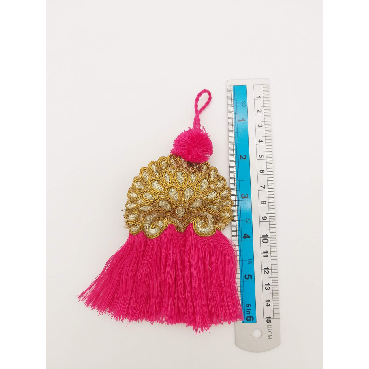 Hand Embroidered Gold Tassels, Gold Latkans, Indian Tassels