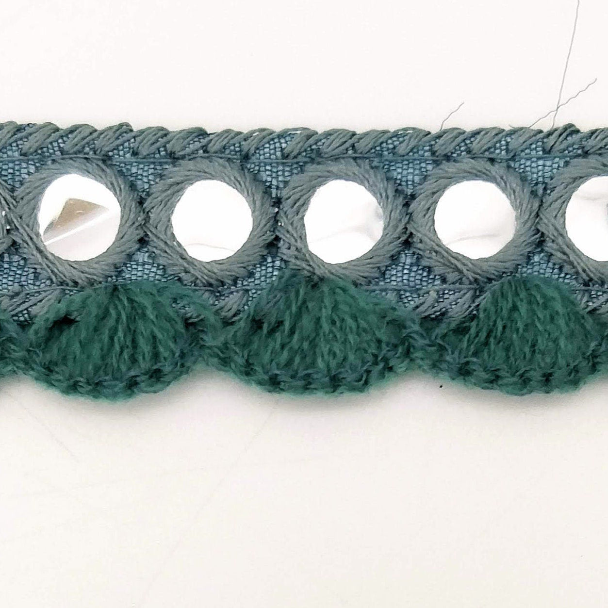 Grey Fringe Trim With Mirrors, Boho, Bohemian Trim