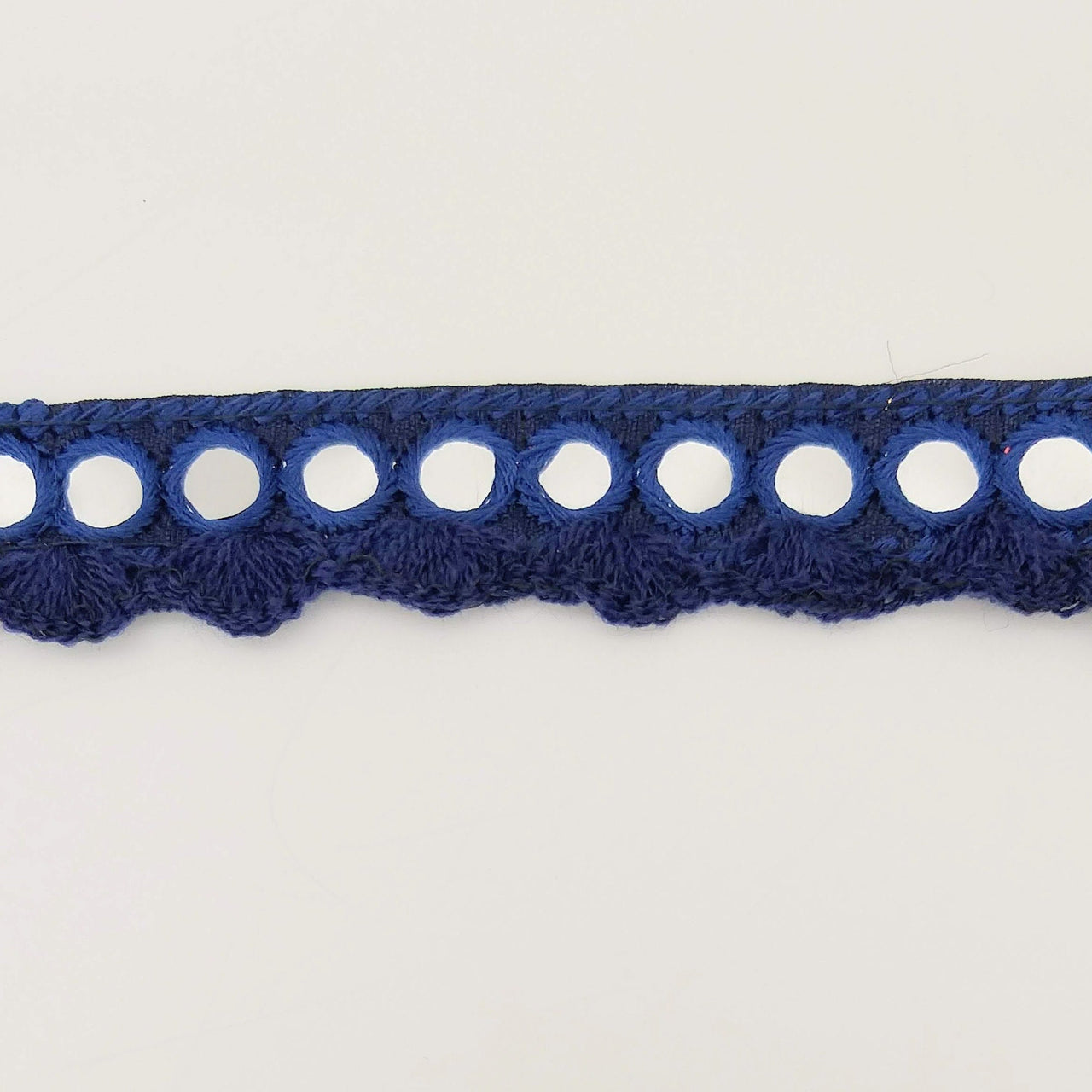 Navy Blue Fringe Trim With Mirrors, Boho, Bohemian Trim
