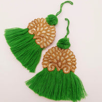 Thumbnail for Hand Embroidered Gold Tassels, Gold Latkans, Indian Tassels