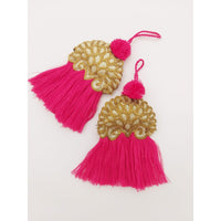 Thumbnail for Hand Embroidered Gold Tassels, Gold Latkans, Indian Tassels
