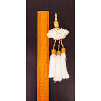 Thumbnail for White Tassels With Pearl and Beads Embellishments Indian Tassels Wedding Bridal Latkan, Ethnic Tassels, Indian Latkan