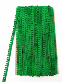 Thumbnail for Green Two Tone Thread Lace, 9 Yards, Embroidery Lace Trims