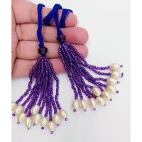Thumbnail for Violet Purple Bead Tassels Latkan, Indian Latkans, Beaded Danglers