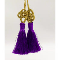 Thumbnail for Purple Tassels Artificial Silk Tassel, Gold Celtic Knot Tassels, Earring Tassel