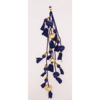 Thumbnail for Navy Blue And Gold Fabric Balls Bunch Tassels, Latkan, Embellishments