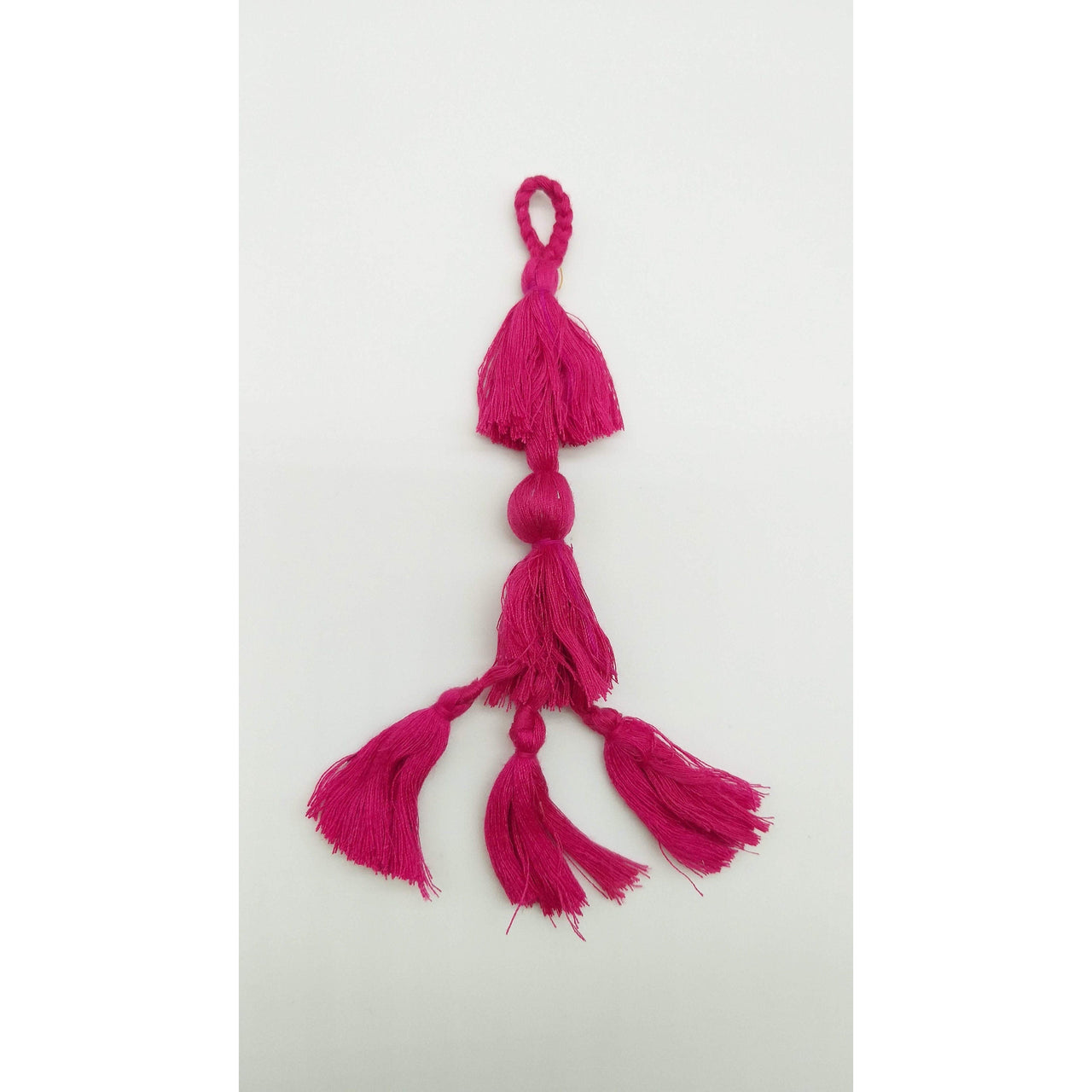 Dark Pink Tassels, Cotton Tassels, Bohemian