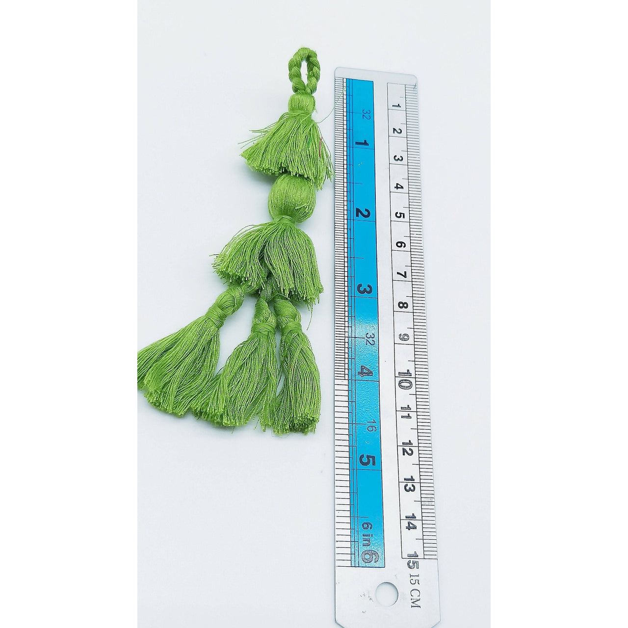 Fern Green Tassels, Cotton Tassels, Bohemian