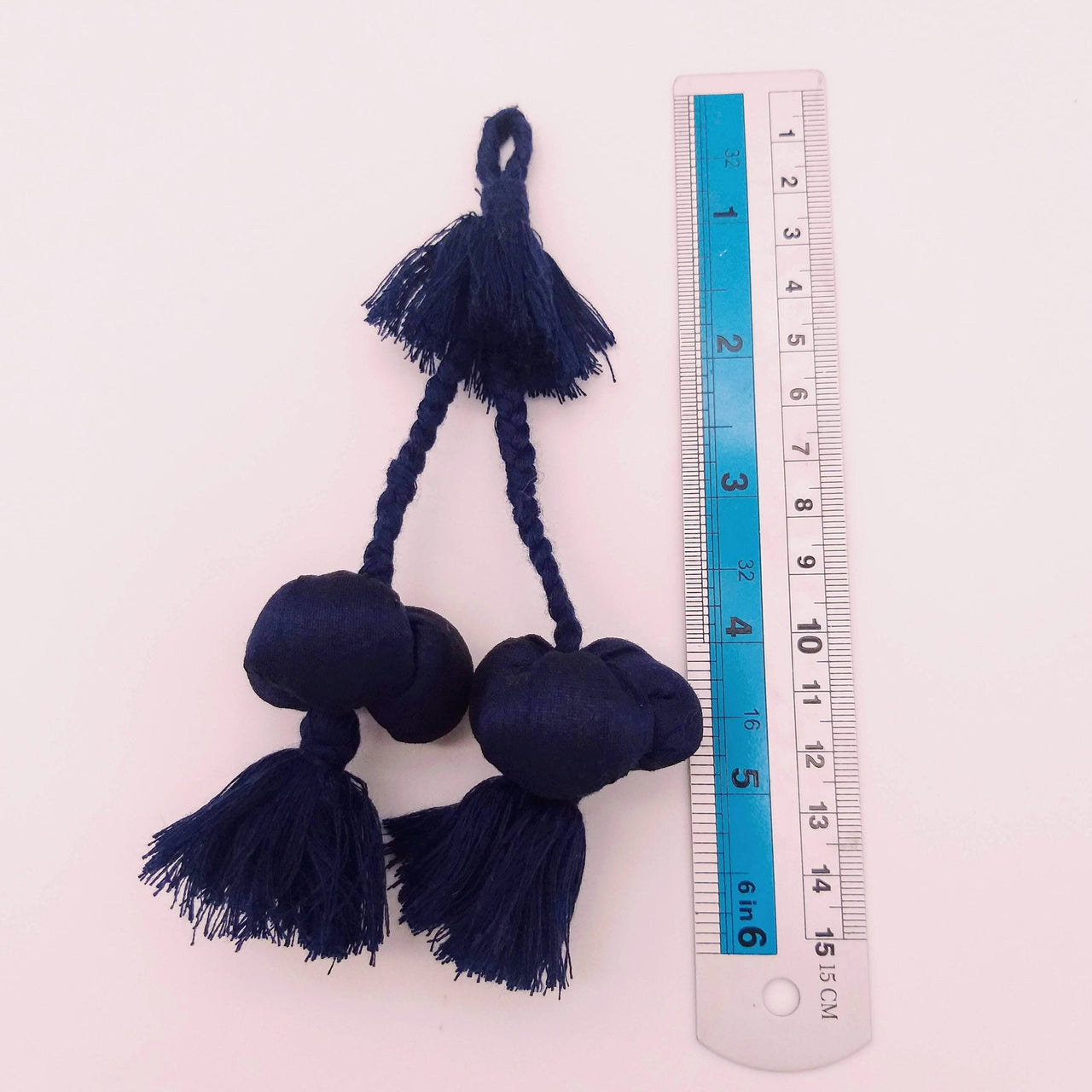 Blue Silk Ball Tassels, Latkan, Embellishments
